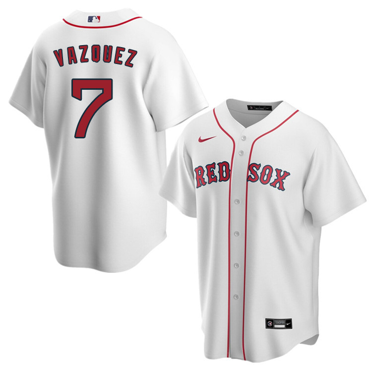 Nike Men #7 Christian Vazquez Boston Red Sox Baseball Jerseys Sale-White